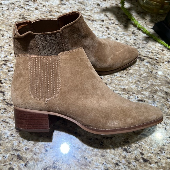 Sarto by Franco Sarto Seville Leather Brown Chelsea Booties Boots 9 - Picture 4 of 12